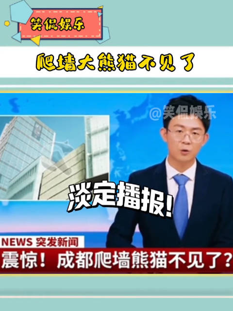 成都爬墙大熊猫不见了 好突然的突发新闻