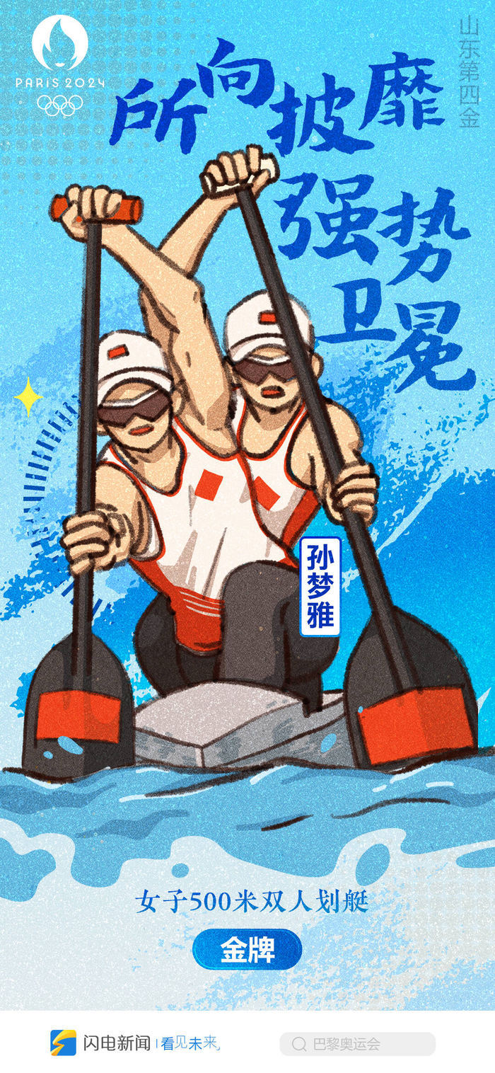 闪电海报丨他们是山东骄"奥"!手绘漫画来看闪耀巴黎的齐鲁健儿