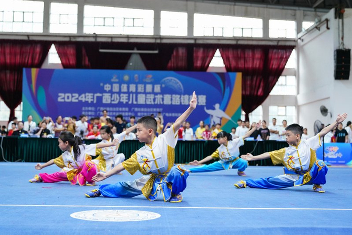 以武会友!广西举行少年儿童武术套路锦标赛