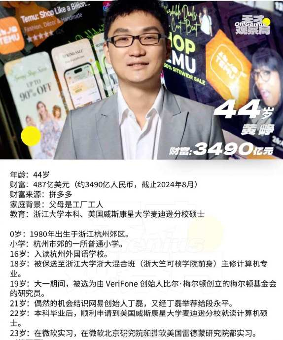 拼多多黄峥:草根出生,公司三年就上市,他是如何实现人生成功的?