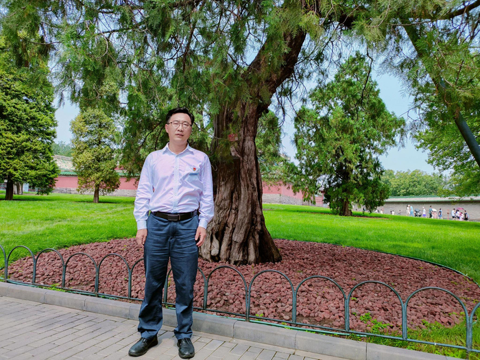 天坛公园副园长刘勇。受访者供图