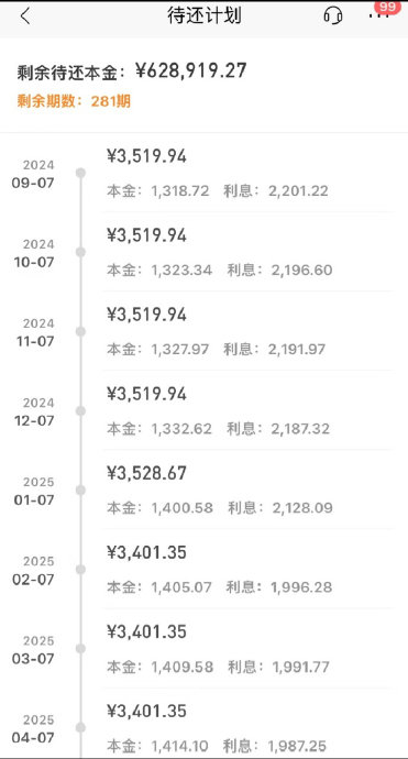 网友感叹:房贷太可怕了,房贷还了7年了,还进去了将近30万