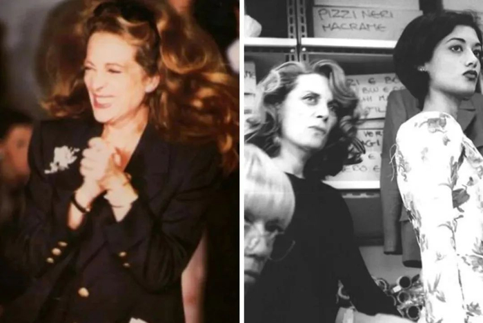 Raffaella Curiel女士在为顾客量体制衣