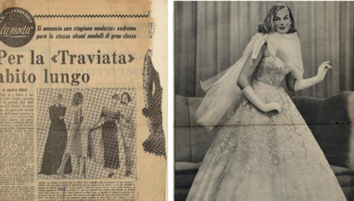 Gigliola Curiel为歌剧《茶花女》制作的两套礼服