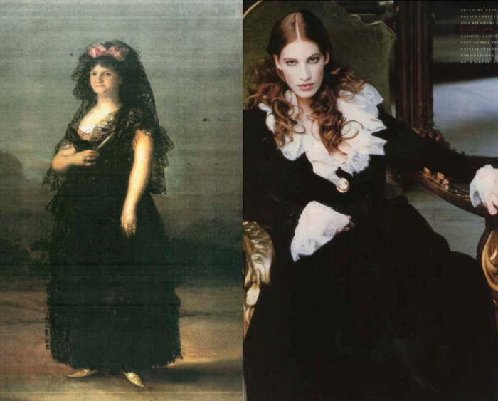 1989-1990年的秋冬系列向西班牙艺术家委拉斯开兹致敬