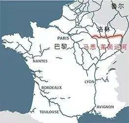 从马恩河上的埃佩尔奈起沿马恩河东南流,经巴勒杜克,过马斯河, 在蒂尔