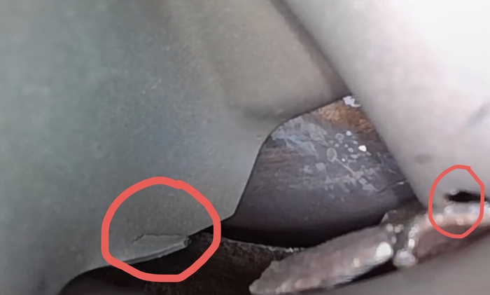 陈女士新车涡轮增压器的叶片出现损坏。