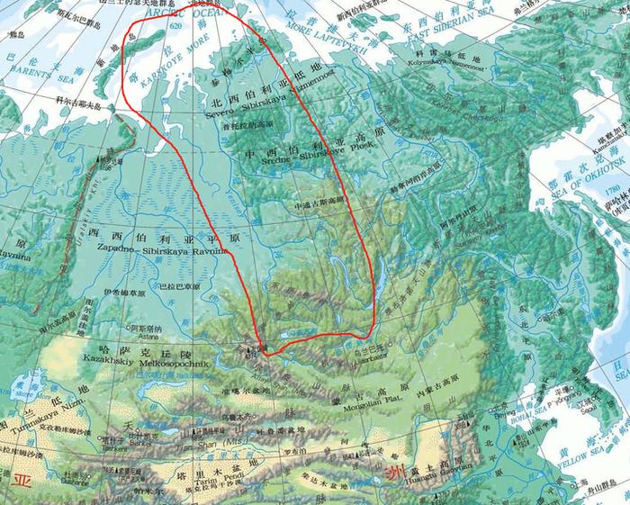 中国控制叶尼塞河以东图片