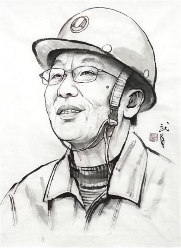 ▲ 作者张超然肖像画。张武昌绘