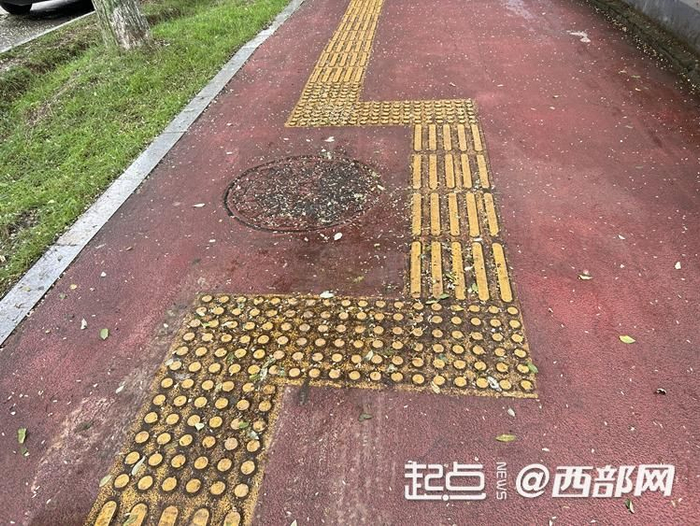 西安市长安区神禾二路塑胶盲道砖