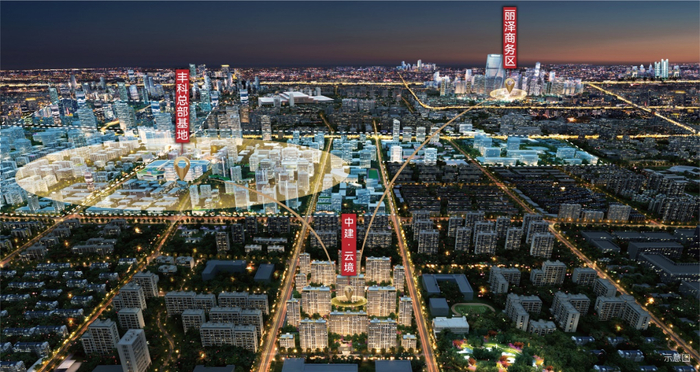 中建·云境区域鸟瞰示意图