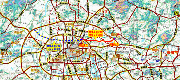 增天高速地理位置布局图