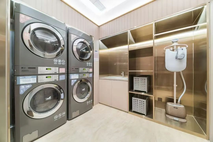汉庭酒店（广州岗顶地铁站中山三院店）洗衣房。图源：受访者供图