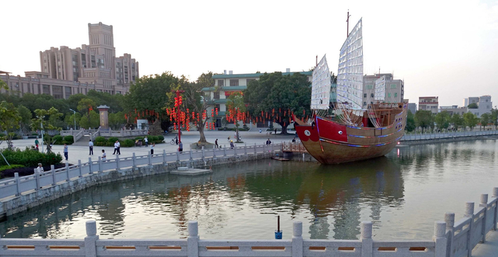 澄海樟林古港古驿道仿真红头船 林鹏 摄