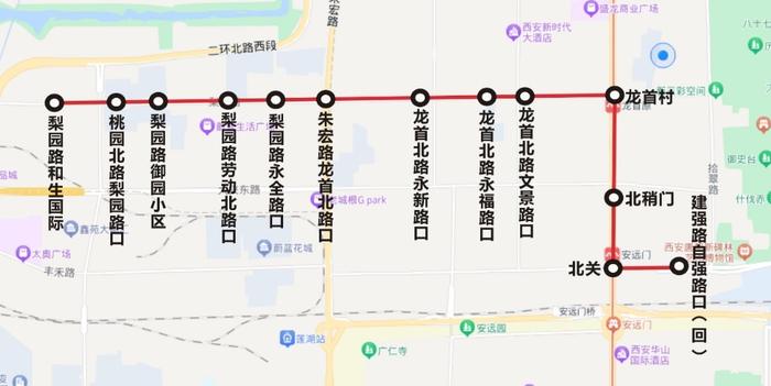 西安108路公交车线路图图片