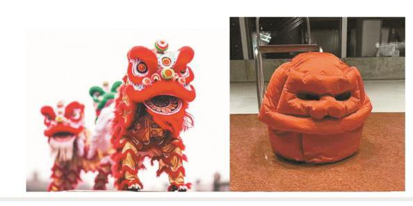             醒狮文化和醒狮头盔包          