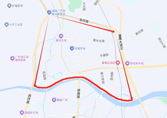 中山货车限行路段地图图片