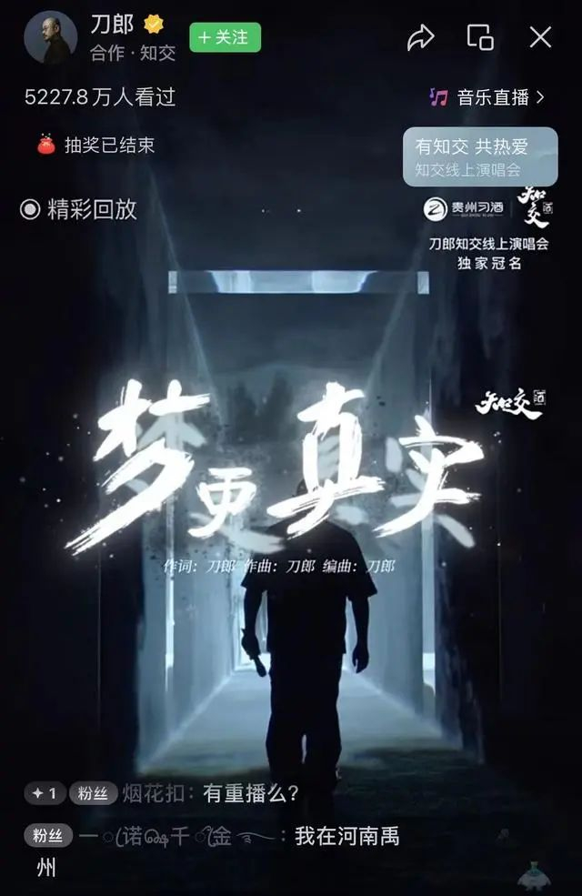 刀郎线上演唱会视频截图