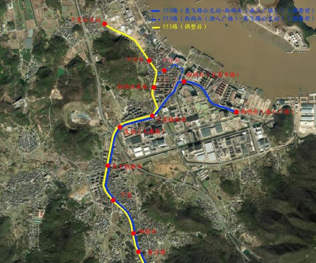 ⑤317路(墩头客运站-马峙渡口)墩头客运站首末站调整至鲁家峙公交站.