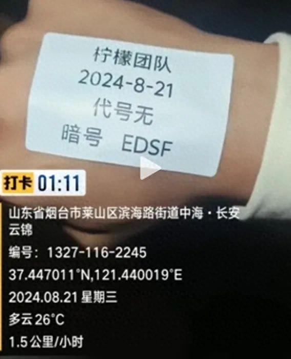 图为嫌疑人在作案时为统计工作量打卡视频截图。