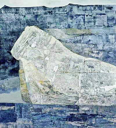 袋子和红色(综合材料绘画) 阿尔贝托·布里藤椅上的静物(综合材料绘画