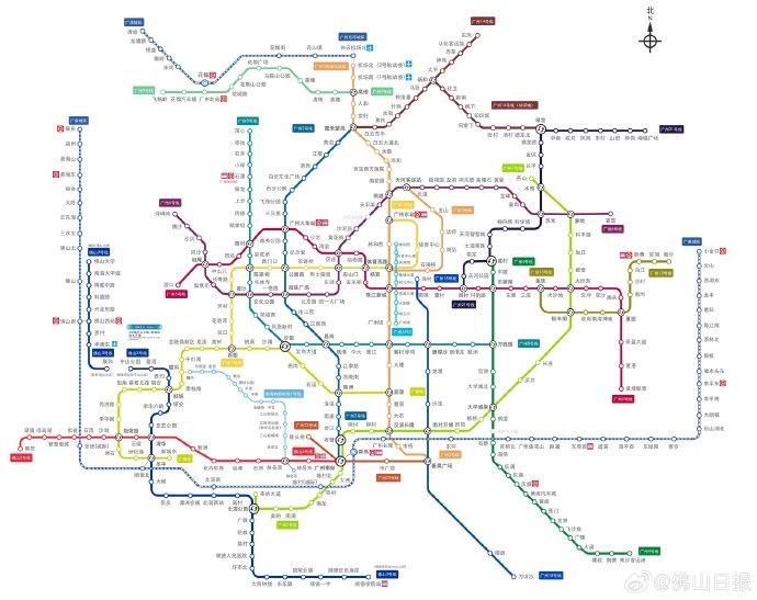 广佛最新地铁图图片