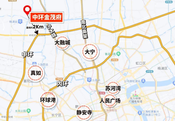 中环金茂府区位示意图