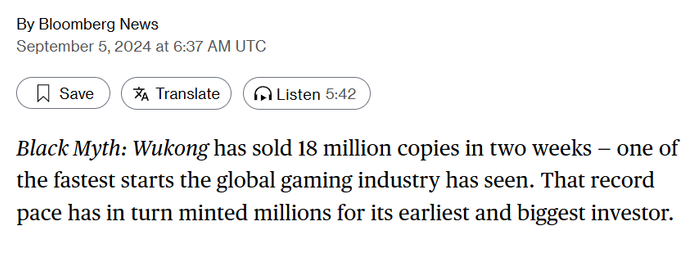 彭博社的这段话引用了行业分析师ZhugeEX的分析数据，不确保100%准确