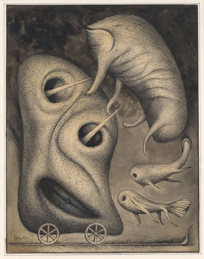 池田龙雄，《家族，来自<禽兽记>》，1956年