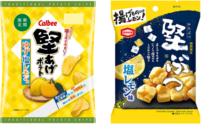 图片来源：カルビー、亀田製菓