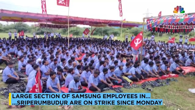 三星电子金奈工厂工人自9日起罢工印媒此前报道截图 