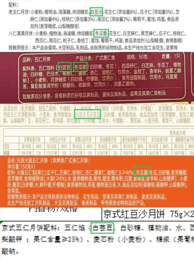 图源：淘宝 日月坊旗舰店、五芳斋官方旗舰店、稻香村官方旗舰店、元朗食品旗舰店、京隆食品旗舰店