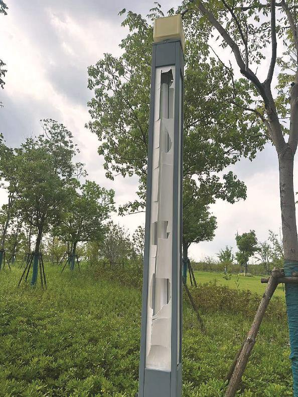             照明设施损坏 本版摄影 李晓明          