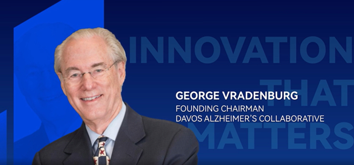 ▲达沃斯阿尔茨海默病合作组织联合主席George Vradenburg先生（图片来源：药明康德内容团队）