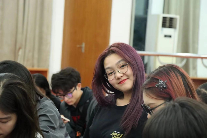 浙江传媒学院台湾学生沈佳璇在课堂。 受访者 供图