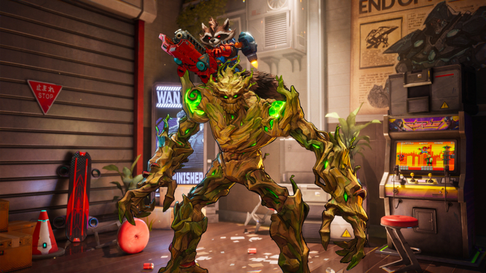 火箭浣熊可以骑在树人格鲁特的背上