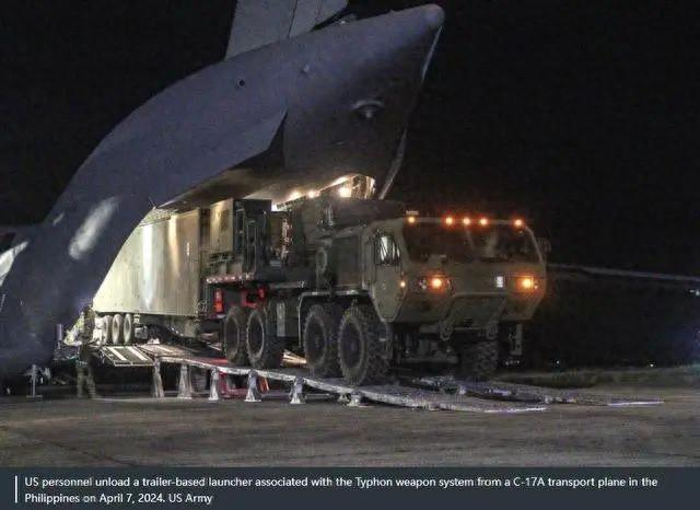 美国今年4月向菲律宾部署“堤丰”中程导弹系统 图源：美军 