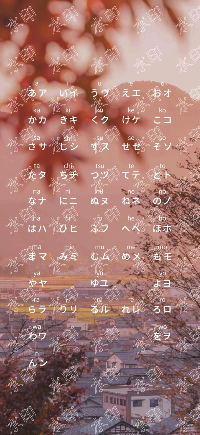 你离记住日语五十音,只差一张手机壁纸!