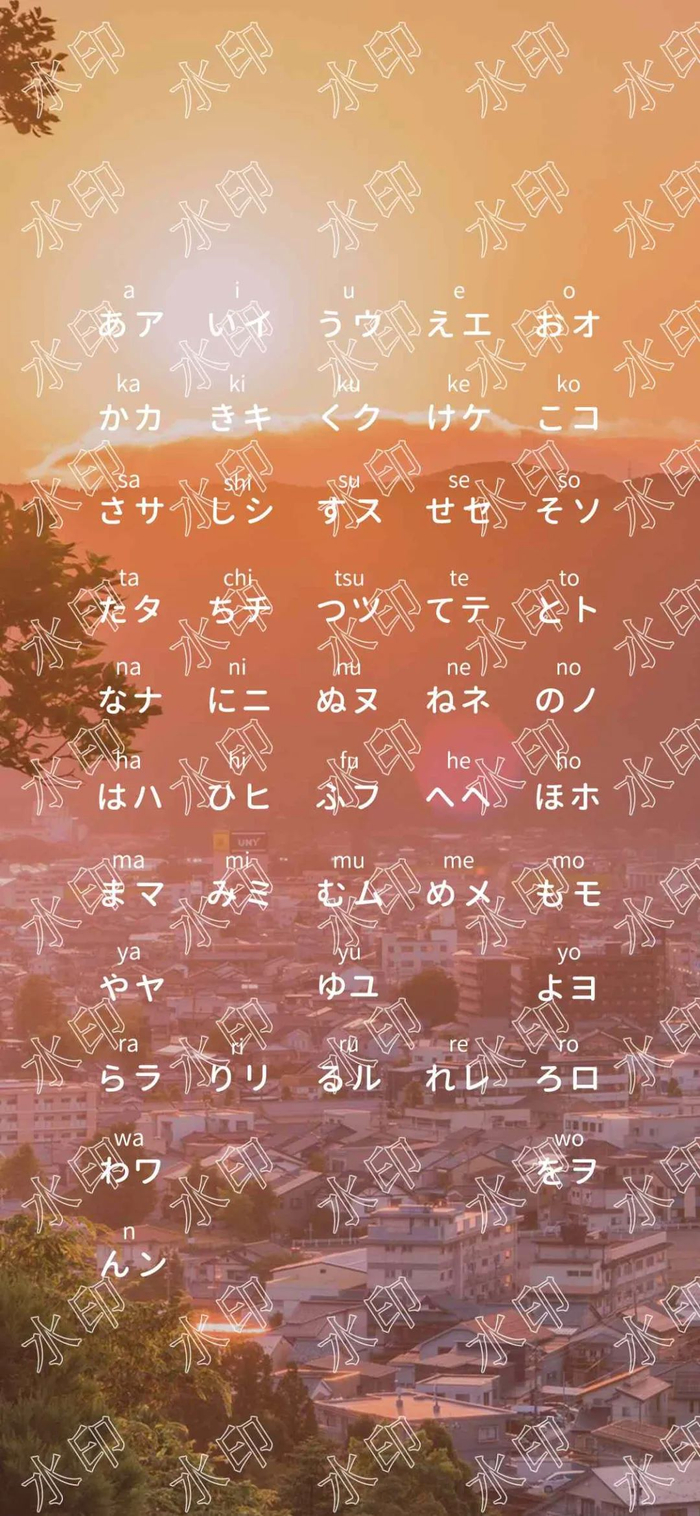 你离记住日语五十音,只差一张手机壁纸!