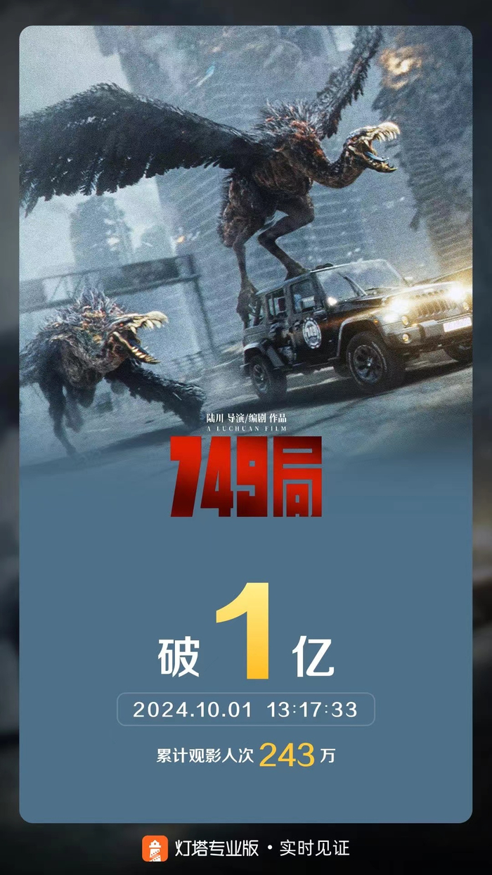 《749局》票房破1亿海报
