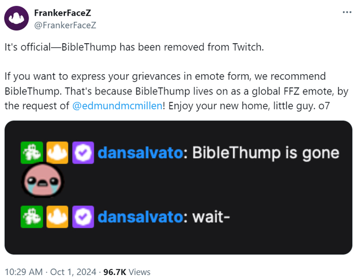 FrankerFaceZ的运营者是《心跳文学部》的作者Dan Salvato