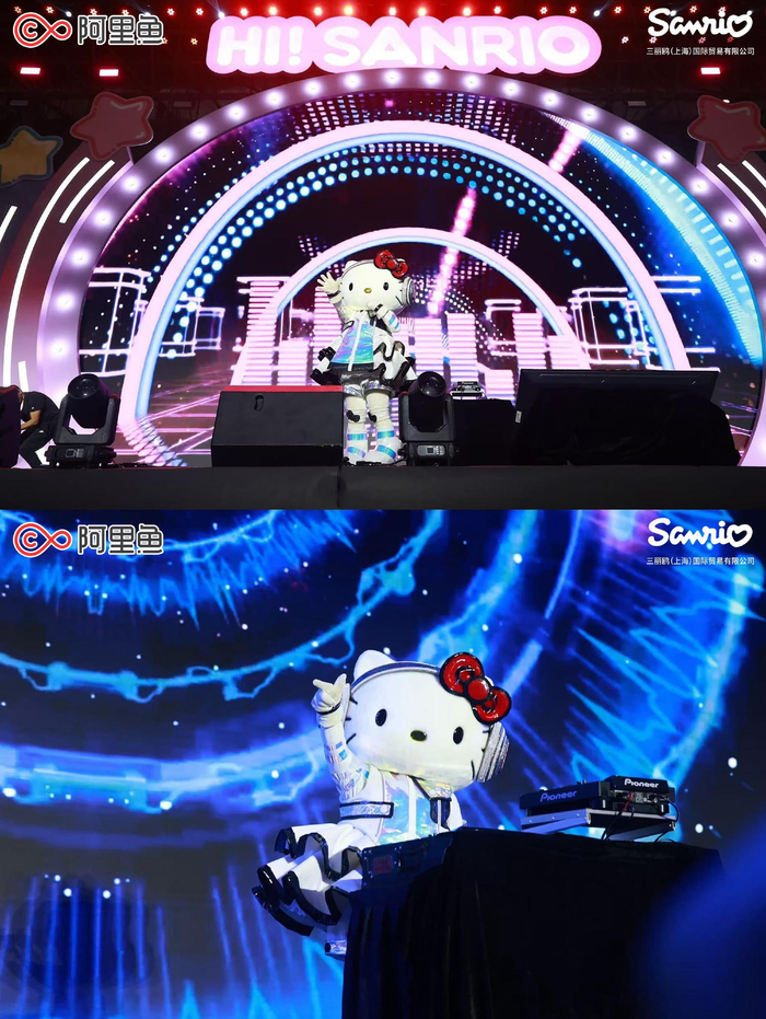 打碟曲目来自JUSTIN BIEBER、BLACKPINK、防弹少年团等歌手作品，现场超嗨