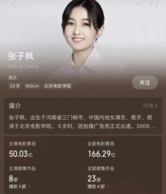 00后小花第一人!张子枫主演票房破50亿,和任敏没对比就没伤害