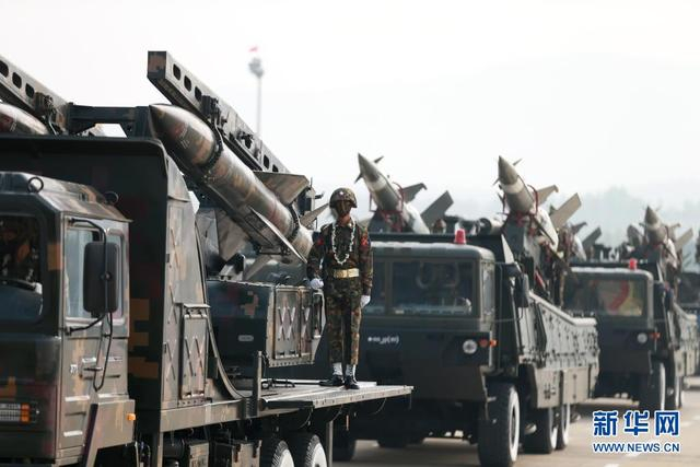 2021年，缅甸国防军在3月27日建军节期间展示最新装备。资料图：新华网 