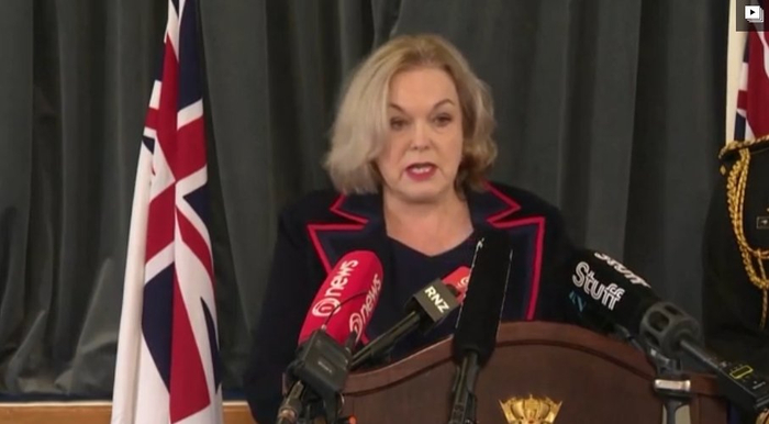 新西兰国防部长柯林斯。澳大利亚新闻网视频截图