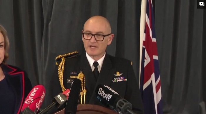 新西兰海军司令加林·戈尔丁。澳大利亚新闻网视频截图