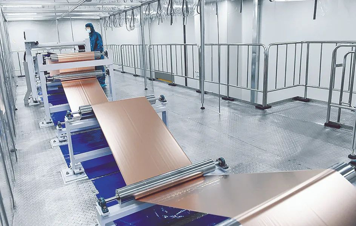 锂电池生产车间。