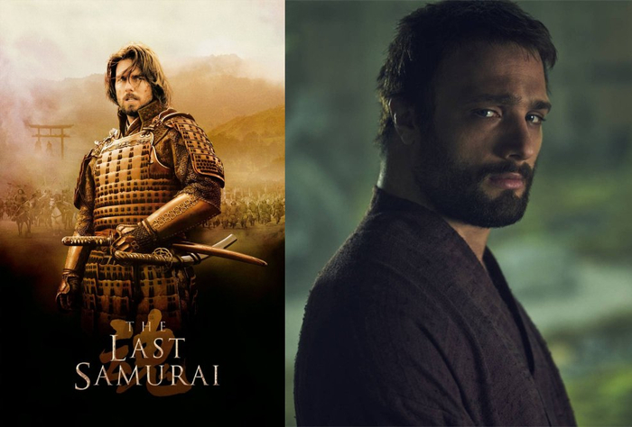 《最后的武士》中的美国武士（左）和《幕府将军》中的英国武士（右）