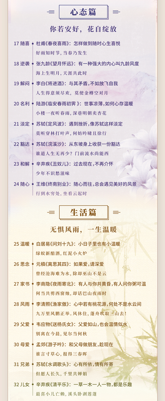 你值得拥有它的3个理由①匠心解读,40首经典诗篇.