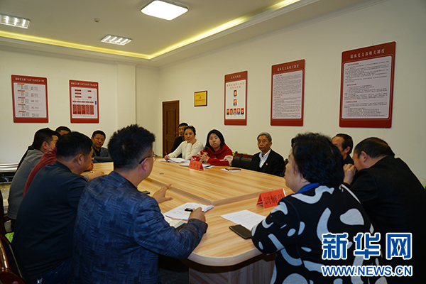 矛盾纠纷调解员参与调解停车纠纷。新华网发